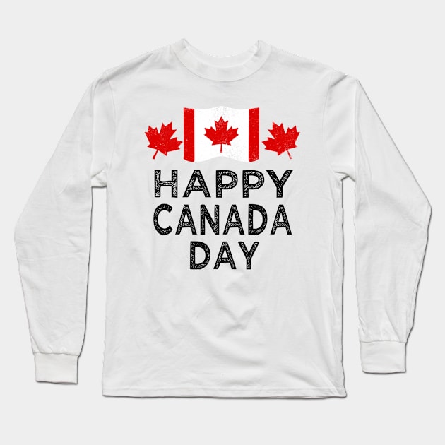 happy Canada day Long Sleeve T-Shirt by Leosit